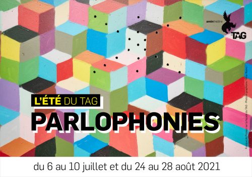 Parlophonies, l'été du TAG, 2021 - Fresque de Popaye sur la façade du TAG - Photo et graphisme Timor Rocks ! 