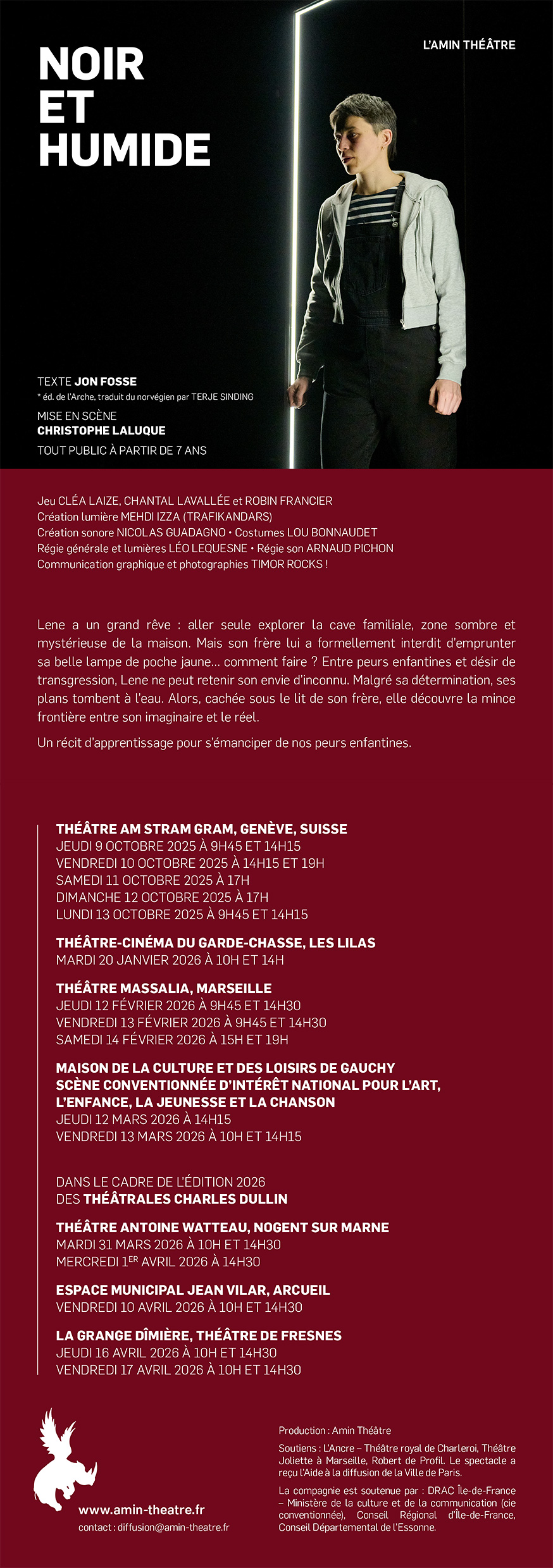 Amin Théâtre, "Noir et Humide" - Photo et graphisme © Timor Rocks !