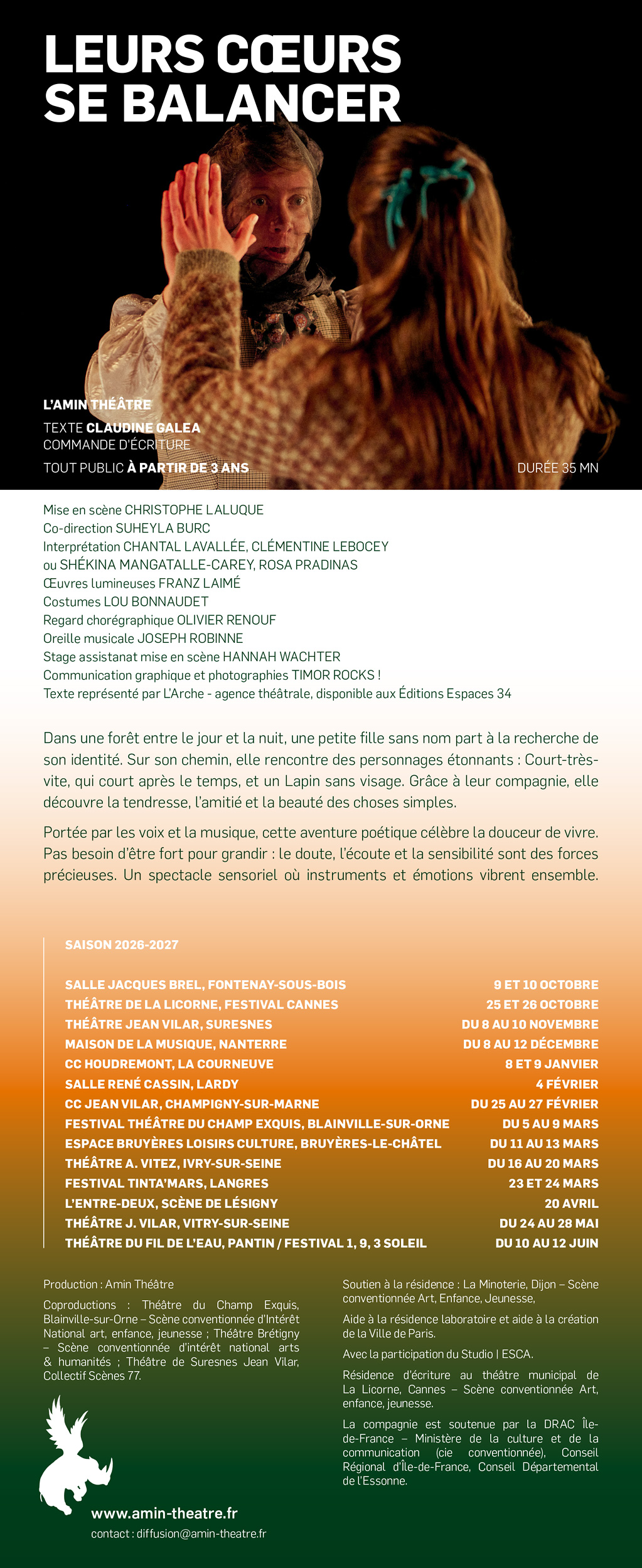 Calendrier de tournée 2026-2027